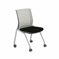 Mayline Training Chair, No Arms, Gray/Black KTS2SGBLK